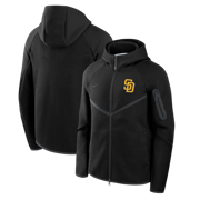 Men's San Diego Padres  Nike Black Tech Fleece Windrunner Full-Zip Hoodie Jacket