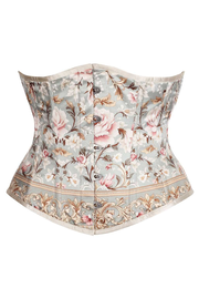 Rose Garden Brocade Underbust Corset – Vintage Floral Elegance