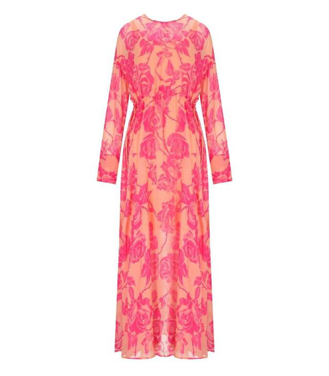 Essentiel Antwerp Hardware Pink Floral Long Dress