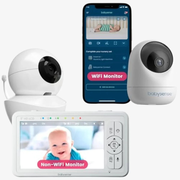 Babysense HDS2 Non-WiFi 5” HD Baby Monitor with Camera and Audio & Bonus WiFi Security Camera with App for Remote Viewing - HDS2&FullPeek
