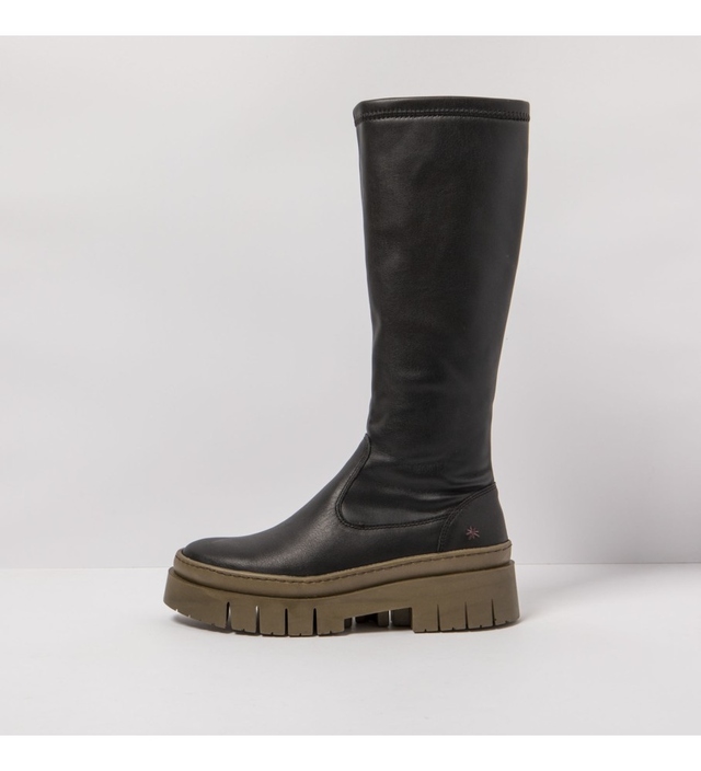 Botas de couro 1956 Nappa preto, b urdeos