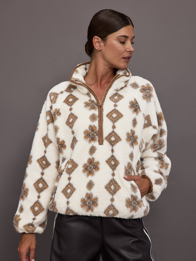 Harlow Fleece Pullover - Abstract