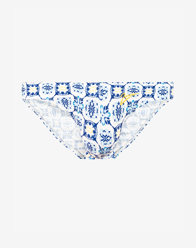 V20 Printed Swim Briefs - Mykonos