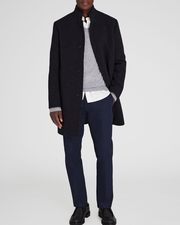 Loukas Patterned Funnel Neck Coat