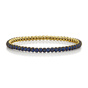 MEN'S BLUE SAPPHIRE PAVE BALL BRACELET