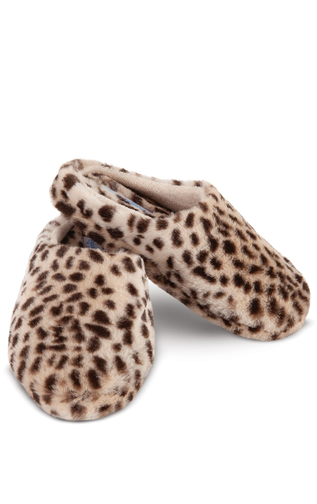Leopard Fuzzy Wuzzies Adult Slippers- Final Sale
