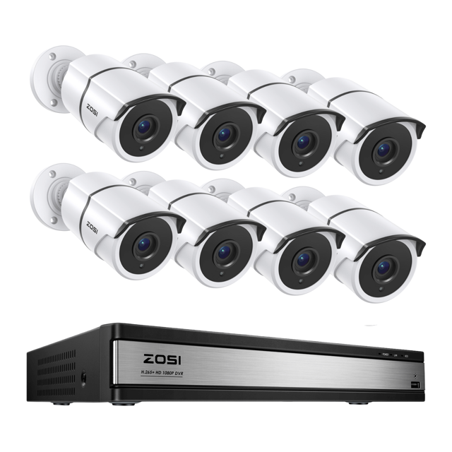 C261 1080P 16CH Analog Security System with Audio + Up to 16 Cameras + 2TB/4TB Hard Drive