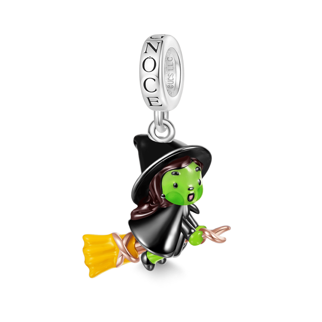 Check this out from gnoce! Wicked Elphaba on Broom Pendant