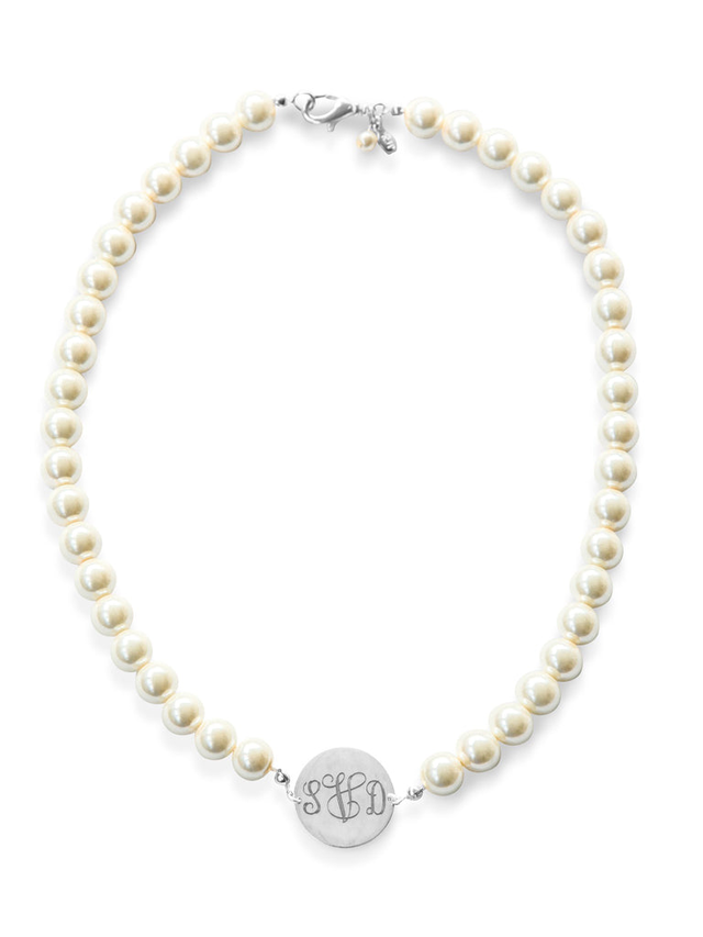 Engravable Pearl Necklace