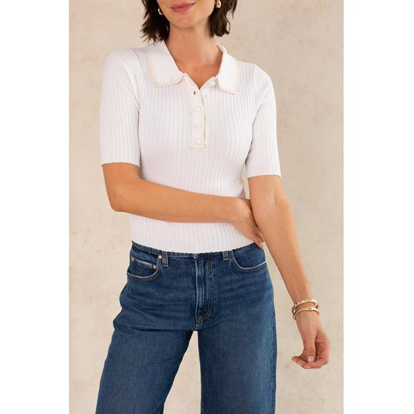 Willow Stitch Polo Knit