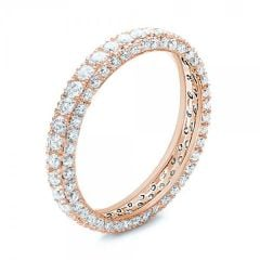 Italo Rose Gold Eternity Created White Sapphire Wedding Band