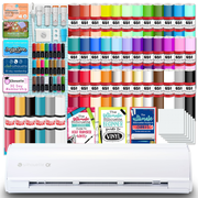 Silhouette White Cameo 5α Alpha w/ Advanced Blade Pack, 38 Oracal Sheets, HTV