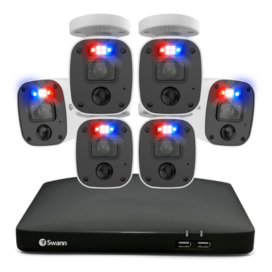 Home 6 Camera 8 Channel 4K Ultra HD DVR 2TB HDD Security System with Mic