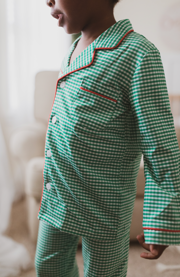 Gingham Plaid Unisex two piece pajamas