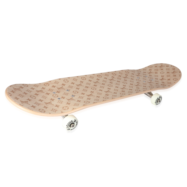 Louis Vuitton x Virgil Abloh Beige Monogram Maple Wood Skateboard