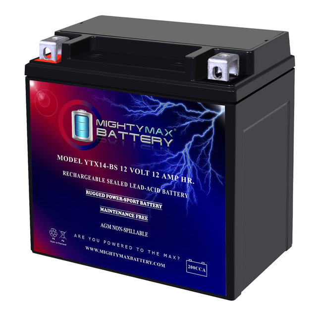 YTX14-BS Battery Replacement for Piaggio MP3 500 / Sport ABS 08-13