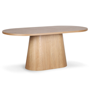 Gigi 180cm Oval Wooden Dining Table in Oak