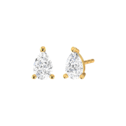 Pear solitaire earrings
