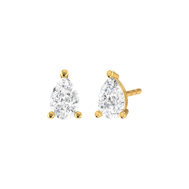 Pear solitaire earrings