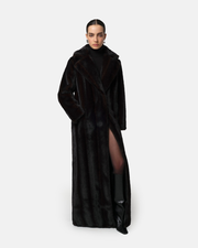 Gabrielle Shaved Mink Maxi Coat