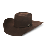 Cavender's Cowboy Collection 3X Chocolate Self Band Premium Wool Cowboy Hat