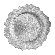 Reef Acrylic Charger Plate - Silver