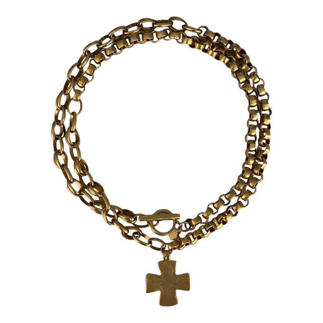 Madonna Chunky Cross Necklace by sccollection