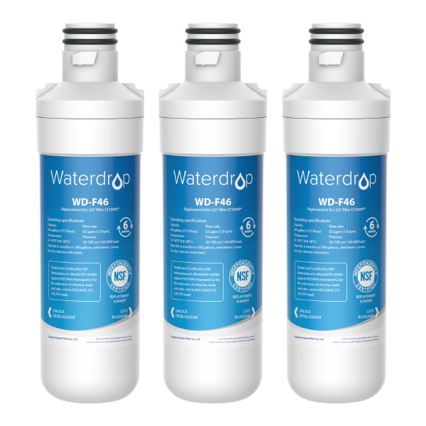 Waterdrop Replacement for LG LT1000P Refrigerator Water Filter