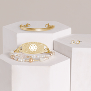 Insight Pearl and Crystal Med ID Jewelry Set