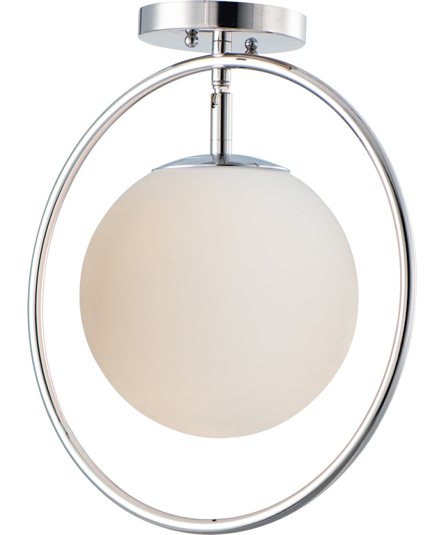 13"W Revolution 1-Light Flush Mount Polished Nickel