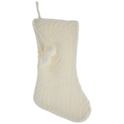 Pom Pom Cable Knit Stocking
