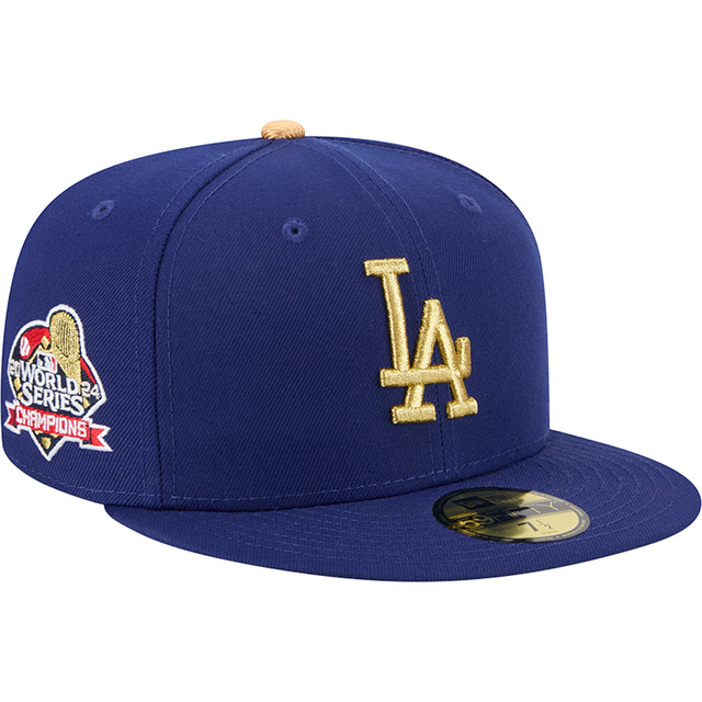 MLB Los Angeles Dodgers New Era Gold World Series Champion 59FIFTY Fitted Hat - Blue