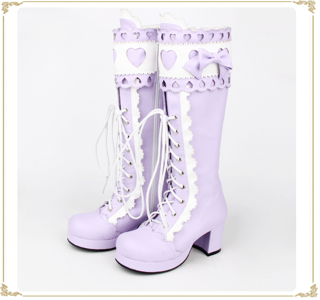 Angelic Imprint ~ Sweet Multicolor Thick Heel Lolita Boots