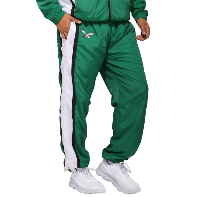 Philadelphia Eagles NFL Kelly Green Nylon Crinkle Gameday Pants (PREORDER - SHIPS LATE OCTOBER)