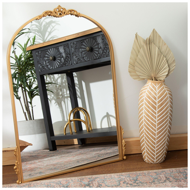 Gold Arch & Flourish Wall Mirror