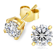 0.3/0.5/0.6/0.8/1.0/1.5 Carats *2 Round Excellent VVS1 Moissanite Earrings 0314