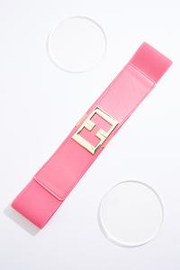 Cato Fashions | Cato Gold Hardware Pink Stretch Belt