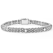 Signature Caviar Silver Station Caviar Bracelet | 6mm