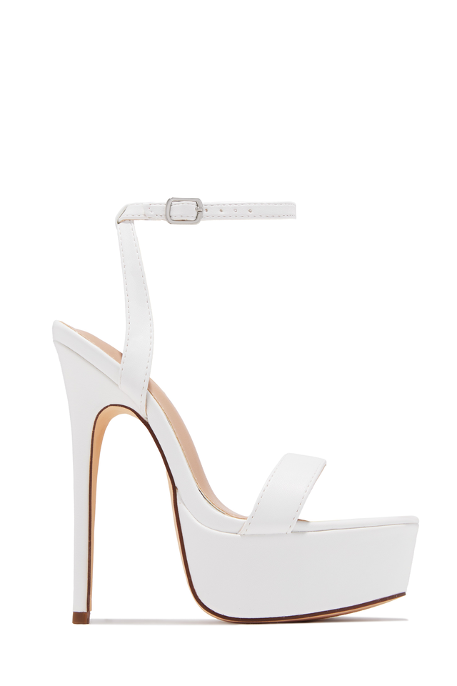 Your Temptation Platform High Heels - White