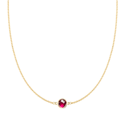 Grand 1 Ruby Necklace in 14k Gold (July)