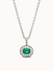 Alexandra Charm Necklace Emerald
