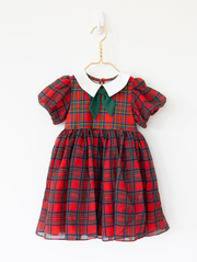 PREORDER - Stewart Plaid Holiday Dress - Red