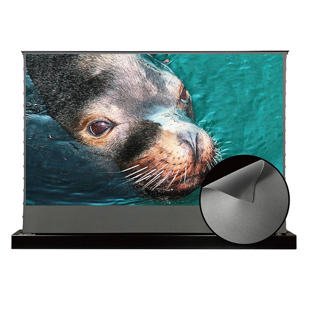 Duty-Free Clearance 30%-50% OFF ｜Ships from Europe Warehouse | VIVIDSTORM S ALR Motorized Tension Floor Rising Obsidian Long Throw ALR Projector screen– Classic Version Clearance