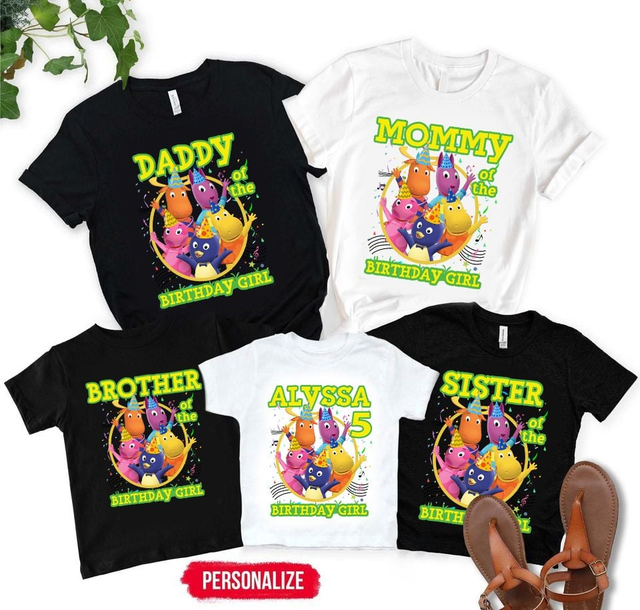 The Backyardigans Birthday Girl Shirt, Friends Birthday T Shirt Men's Heavyweight T-shirt S Black sold by Hip Riverboat | SKU 151386573 | Printerval