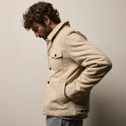 Corduroy Sherpa Trucker Jacket - Stone