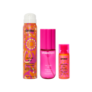 refresh, prep + mist set |  amika:aura hair + body mist, perk up plus dry shampoo, superfruit star styling oil