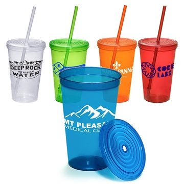 Promotional Super Value 20 oz Sipper with Straw