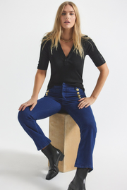 Robertson Crop Flare Jeans - Dover Light