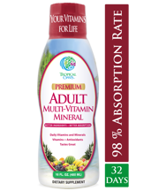 Tropical Oasis Adult Multi Vitamin and Mineral Liquid Supplement ,16 fl oz, 32 servings