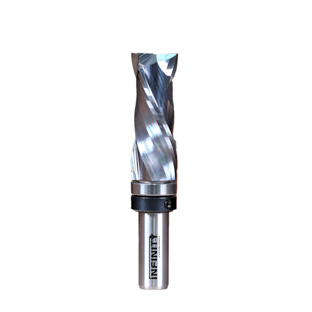 Infinity Tools 1/2" Shank, 3/4" Cutter Diameter, 2" Cutter Height Solid Carbide Compression Pattern Cutting Router Bit